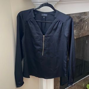 The Limited black zip up shirt - S